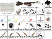 ความรู้พื้นฐานไฟฟ้าสำหรับโครงการ Arduino การเรียนรู้ชุดเริ่มต้นพื้นฐานเขียงหั่นขนมจัมเปอร์ลวดมอเตอร์ LED ต้านทานและตัวเก็บประจุ