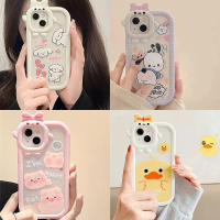 215.เคสโทรศัพท์มือถือ แบบนิ่ม ลายการ์ตูนสตรอเบอร์รี่ และเค้ก สําหรับ iPhone 14 pro max 14 plus 13 pro max  12 11 Pro Max