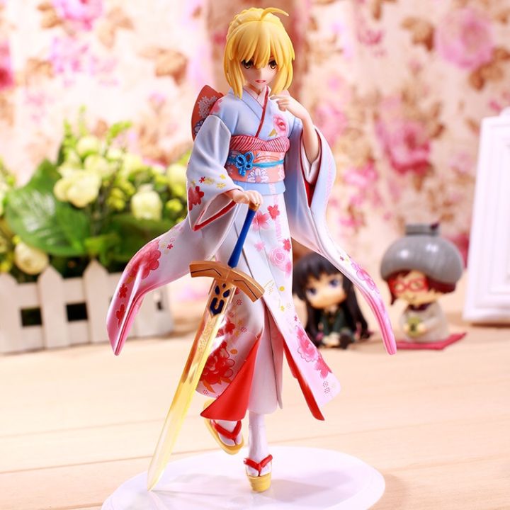 25cm Fate Stay Night Saber Kimono Ver. 1/7 Scale Action Figure Saber ...