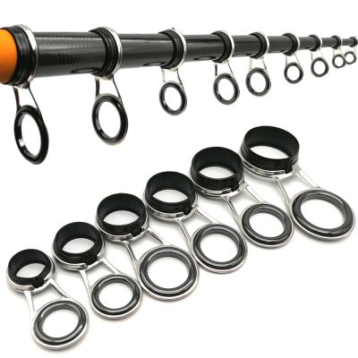 【CW】⊕☂  8Pcs Multiple Sizes Sea Fishing Rod Guide Rings Top 7/8/9/10/11/12/14/15mm Diameter Guides Repair