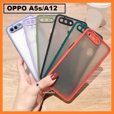 Case Oppo A5s / Oppo A7 / Oppo A12 ใส่เคสตัวเดียวกัน เคสออฟโป้ เคสขอบสี สวยและบางมาก เคสOppo A5s Case สินค้าใหม่