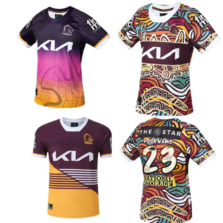 Rugby Jersey Brisbane Broncos 2023 2024 Home Indigenous City Rugby