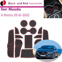 ยางประตู Groove Mat สำหรับ Mazda 6 Atenza 2018 ~ 2022 2019 2020 2021 Cushion Gate Storage Slot Coaster Dust-Proof รถสติกเกอร์พรม