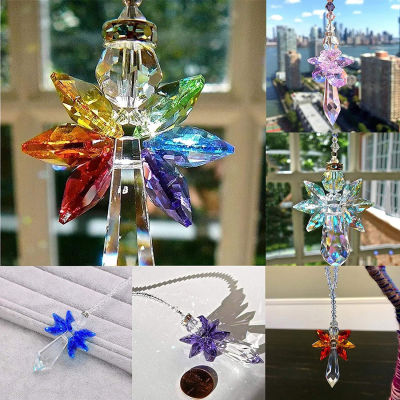 Sparkling Sun Catcher Glass Wind Catcher Angel Pendant Decoration Crystal Suncatcher Rainbow Wind Chime