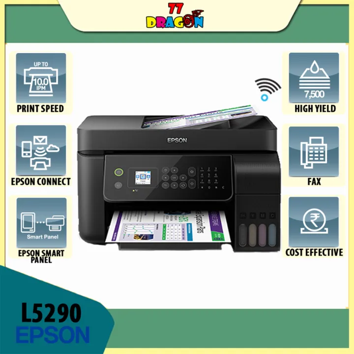 Epson EcoTank L5290 A4 WiFi AllinOne Print Scan Copy Fax Refill Ink