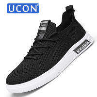 UCON รองเท้าผ้าใบรองเท้าผ้าใบลำลองตาข่ายระบายอากาศที่สะดวกสบายสำหรับผู้ชาย39-44ใหม่ฤดูร้อนเทรนด์กลางแจ้งแบบผูกเชือกรองเท้าลำลองเบาใส่ได้หลายโอกาส