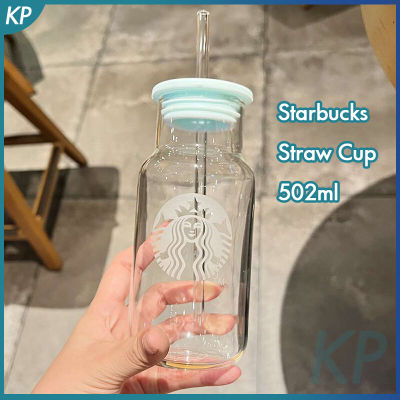 Starbuck แก้วแก้วฟางถ้วย502มิลลิลิตรความจุขนาดใหญ่แสงสีฟ้ามหาสมุทรถ้วยโฮมออฟฟิศนมถ้วยกาแฟสร้างสรรค์ของขวัญ 823