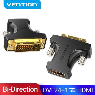 Vention DVI Ke Adaptor HDMI Dua Arah DVI-D 24 1 Jantan Ke HDMI Betina Konektor Konverter Kabel untuk Proyektor TV HDMI Ke DVI