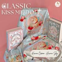 Kiss Me Doll - New collection ทาสแมว ห้ามพลาด! ลาย kawaii ขนาด 100x100 cm.ผ้าพันคอ/ผ้าคลุมไหล่