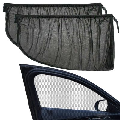 hot【DT】 2pcs Sunshade Window Car Anti-mosquito Net Thermal Insulation Curtain Accessory