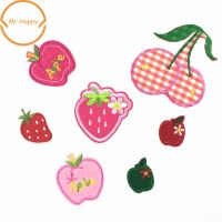 1pcs Iron On fruit strawberry cherry apple Patches Embroidery Stickers for Bags Clothes Decoration Appliques Haberdashery