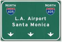 Los Angeles Lax Airport I N Santa Monica Interstate Metal Sign ทางด่วนเครื่องตกแต่งฝาผนังสัญลักษณ์เหล็กป้ายดีบุก