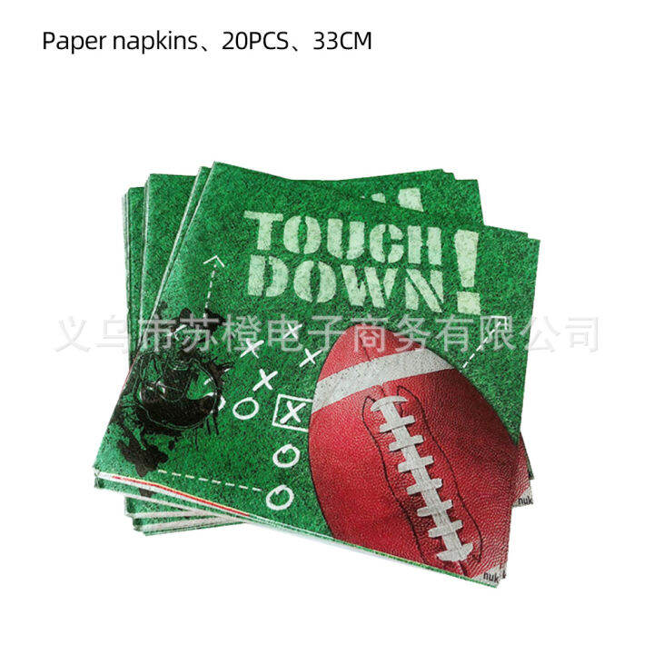 football-rugby-party-decorations-tablecloth-flag-banner-tableware-disposable-fork-spoon-plates-napkins