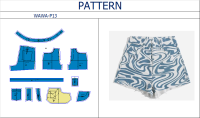 แพทเทิร์นกางเกง ขาสั้น WAWA-P13