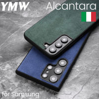 YMW ALCANTARA Case for Samsung Galaxy S22 Ultra S21 S20 FE S10 S9 Plus Note20 5G Luxury Business Artificial Leather Phone Cases