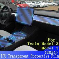 For Tesla Model Y mode 3 Interior Center Console Air Panel Steering Wheel Panel Tpu transparent Anti- Scratch Protective Film