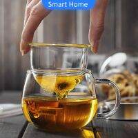 [A658] พร้อมถ้วยกรองกากชาและฝากปิดในตัว แก้วชงชา สวยหรูดูแพง Glass teapot