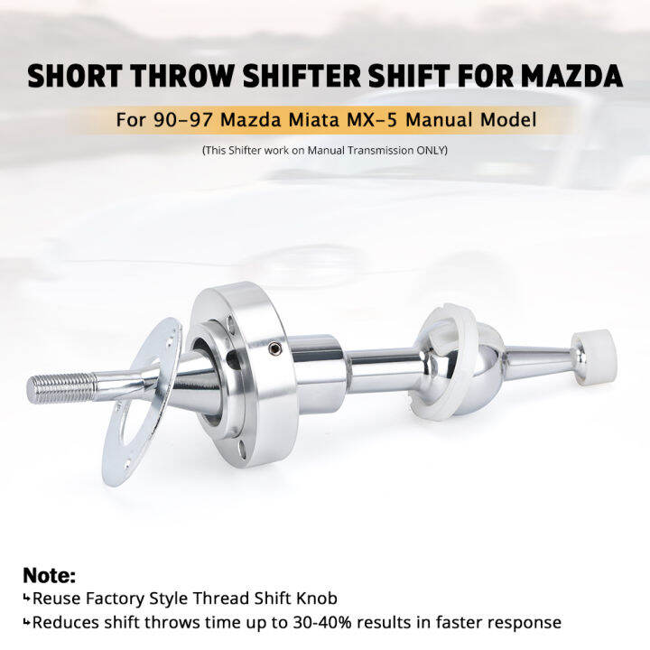 quick-fast-throw-short-shifter-สำหรับ90-97-mazda-mx5-miata-manual-mt-chrome-steel-pqy-pdg07