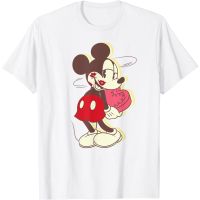 เสื้อยืดใหม่เสื้อยืด พิมพ์ลาย Disney Mickey Mouse Dizzy Love สไตล์วินเทจ คลาสิก เรโทร สําหรับผู้ชาย และผู้หญิงรหัสเต็มS-  0H9C