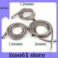 ixoo61 store 1.5/2m Water Shower Head Hose Tube Connector Long Pipe for Home Bathroom Shower Extension Plumbing Stainless Steel