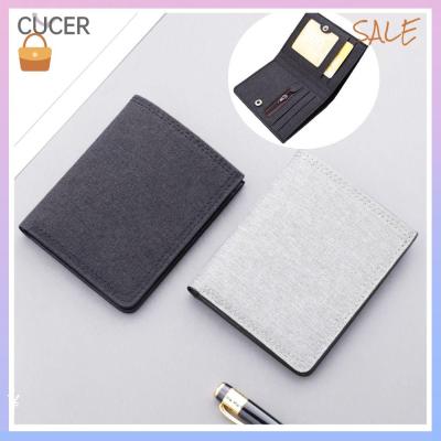 CBT Folding Fashion Canvas Zip Men Short Wallet Multi-functional Mini Coin Purse Card Holder
