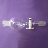 1PC 500ml Ball-shaped Clear Glass Separating Funnel With Ground-in Mouth 141924# PTFE Stopper for Laboratory