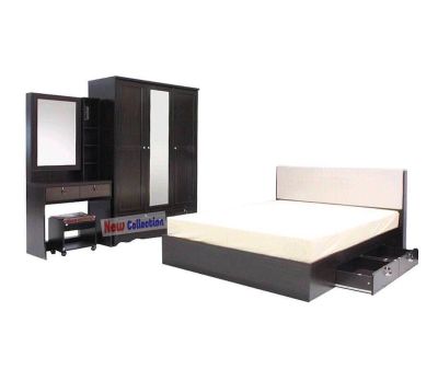 ชุดห้องนอน  5/6 ฟุต // MODEL : HAFELE ดีไซน์สวยหรู สไตล์ยุโรป ประกอบด้วย ( เตียง+ตู้เสื้อผ้า+โต๊ะแป้ง ) แข็งแรงทนทาน