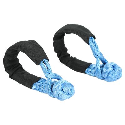 2PCS 1/2Inch X 22Inch Soft Hook and Loop Rope Synthetic Recovery Strap 43000LBS Breaking Power Orange