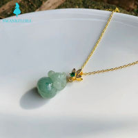 Natural Emerald Jade Zodiac Pig Pendant Necklace Jewellery Fashion Accessories Luck Amulet Woman Emerald Jadeite