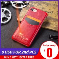 ✉⊕● CONTACTS Slim Genuine Leather Case For iPhone 7 8 Back Cover Protective Card Holder For iPhone 7 8 Case DIY