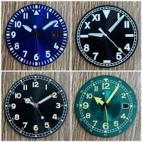 33.5Mm Watch Dial + Watch Hands Watch Watch Dial With Green Luminous For NH35/36/4R/7S Movement