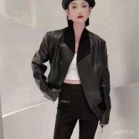 [New autumn] womens leather leather jacket, fashionable short sheepskin jacket, 2023 new womens leather jacket, design sense, PPAF