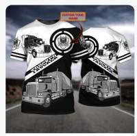 (ALL IN STOCK XZX)    Truck Driver Shirts Truck 3D Full Print Shirt Trucker 23   (FREE NAME PERSONALIZED)