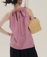 New Snaponine Linen Lapsedle Female Summer Literary Temperament, Thin, Loose Solid Color Top