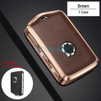 Hushdgaluminium Alloy Frame With Leather Car Key Case Smart Remote Control Fobs Protect Cover For Volvo XC90 S90 V90 XC60 XC40 2020Kouh