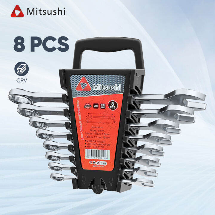 Mitsushi 8pcs Wrench Series Combination Wrench Spanner Set 8/9/10/11/12