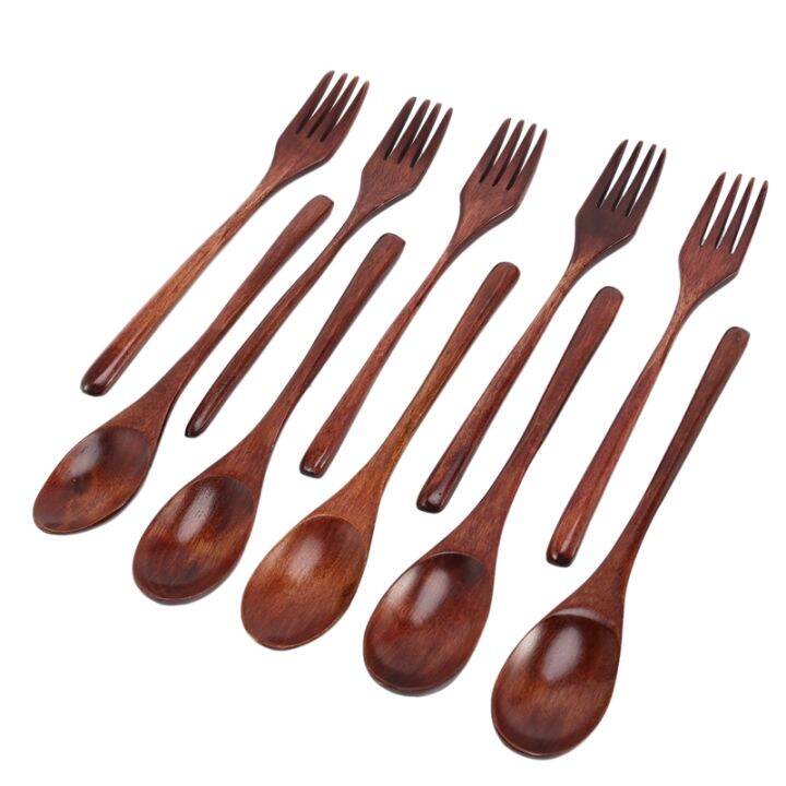 10-pcs-wooden-spoons-forks-set-wooden-utensil-set-reusable-natural-wood-flatware-set-for-cooking-stirring-eating