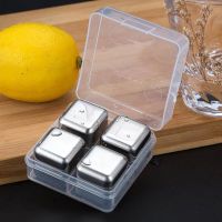 Food Grade 304 Stainless Steel Ice Cubes Reusable Chilling Stones for Whiskey Wine Fast Cooling Cold Longer Drinking Tool Set MJ