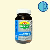 BANNER FISH OIL + VITAMIN B COMPLEX แบนเนอร์ไฮบีฟิชออย ขนาด 60 capsules ขวดสีน้ำเงิน