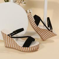 ☢♠☌ Platform Sandals Wedge Woman Shoes Fashion Elegant Ladies Slippers Summer Women Sandalias Peep Toe High Heels Female Slides 2023