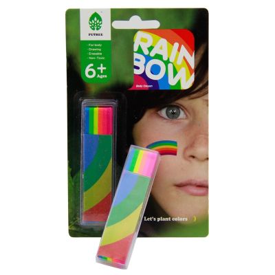 【YF】 Rainbow Face Paint Stick Body Tattoo Colored Pigment Pen Fluorescent Crayon Washable Adult Kid Party Favors Makeup Cosmetic Tool