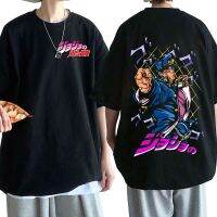 อะนิเมะผจญภัย Jojo Bizarre Tshirt Men Jotaro Star Platinum มังงะพิมพ์สองด้าน Graphic เสื้อยืดแฟชั่นแขนสั้น Tees