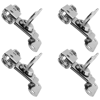 4 Pack 304 Stainless Steel Twist Latch with Keeper and Spring Butterfly Draw Latch for Case Box
