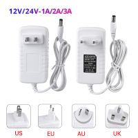 Switching Power Supply 12 V 24 V Volt Transformer 110V 220V AC To DC 12 V 24 V CC LED Strip Power Adapter Source 3A EU US UK AU