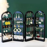 HOT HUAOKXKWGWH 606 120/240 Löcher Schmuck Lagerung Box Ohringe อาร์มแบนด์ชั้นวาง Halskette Organizer Falskette Tragbare Mehrere Stände Boxen