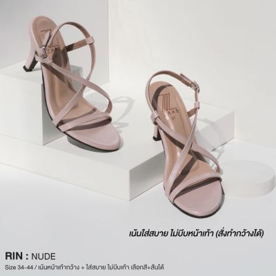 ZAABSHOES รุ่น RIN 3 นิ้ว สีนู้ดอ่อน - ไซส์ 34-44 (แบบส้นเข็ม) รองเท้าส้นสูง รองเท้าออกงาน รองเท้างานแต่ง เน้นหน้าเท้ากว้าง ใส่สบาย พื้นยางไม่ลื