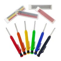 【ดินสอของ Lele 】ช่างไม้แบบแข็งเครื่องมืองานไม้ดินสอกดชุดดินสอ3สีอุปกรณ์เสริมการก่อสร้างงานช่างไม้ทำเครื่องหมาย