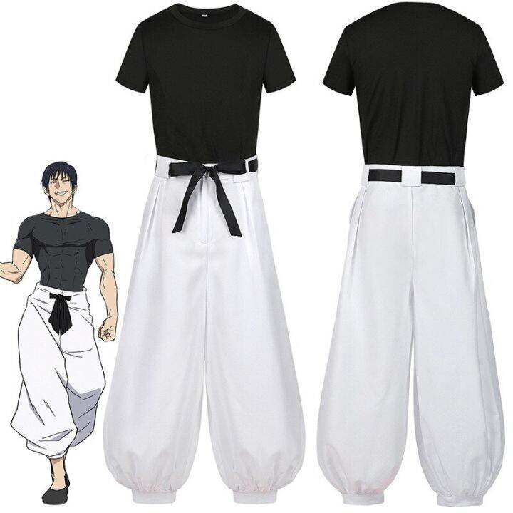 Anime Jujutsu Kaisen Fushiguro Toji Cosplay Costume Adult Unisex Short anime-jujutsu-kaisen-fushiguro-toji-cosplay-costume-adult-unisex-short