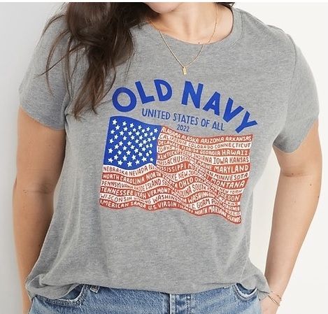 2021 U.S. Flag Graphic Tee for Women