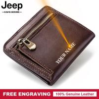 ZZOOI 2022 Men Genuine Leather Wallet Short Male Purse Vintage Zipper Coin Pocket Card Holde PORTFOLIO Man Portomonee Free Engraving